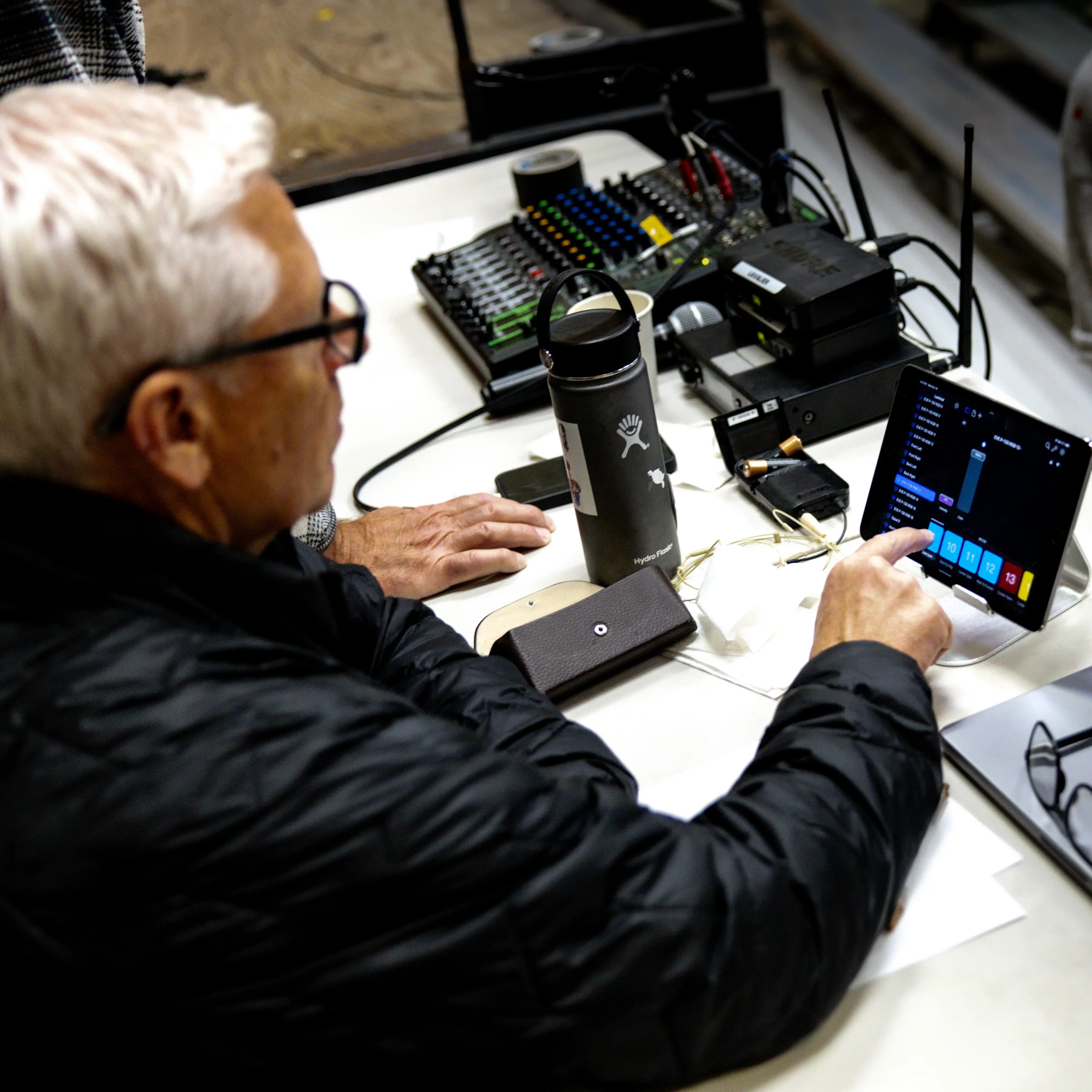 Light station at festival
