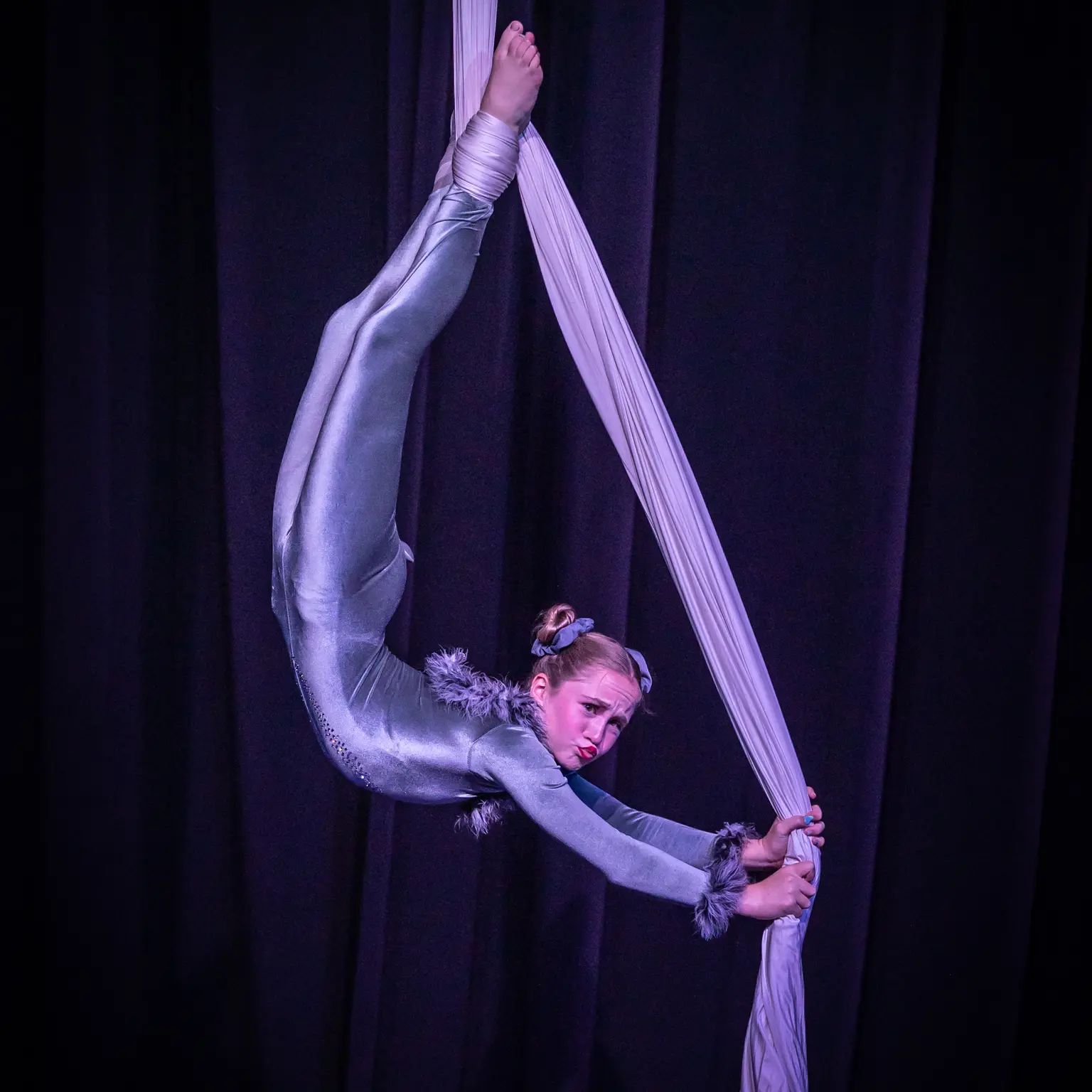 Youth performer on silks